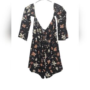 Retro 1950 style Romper floral sz large